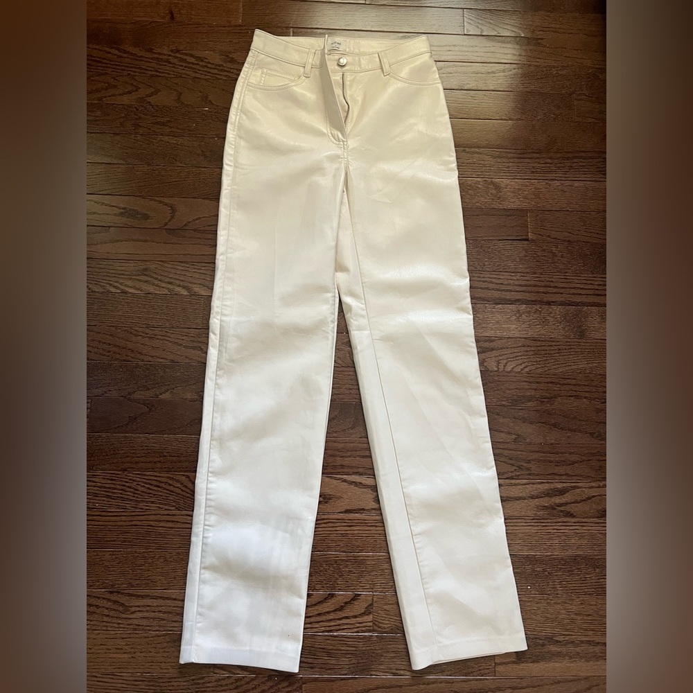 Wilfred Cream Leather Pants